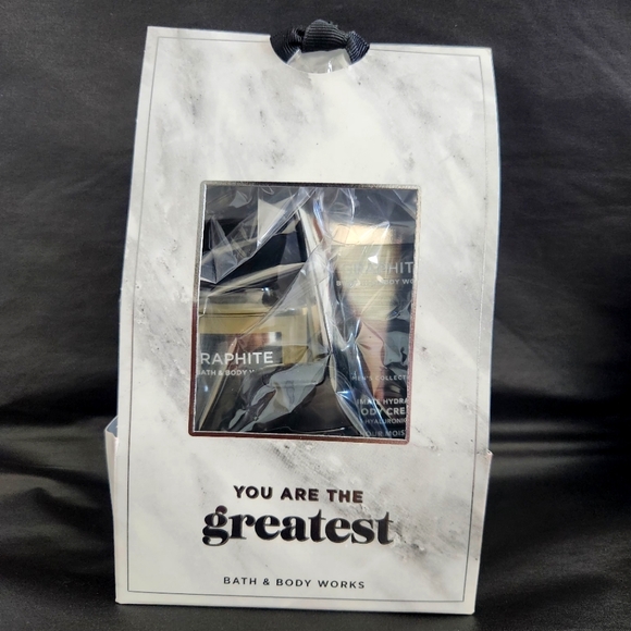 NEW 3-PIECE MEN'S COLLECTION TRAVEL SIZE GIFT SET GRAPHITE BATH & BODY WORKS - Picture 2 of 6